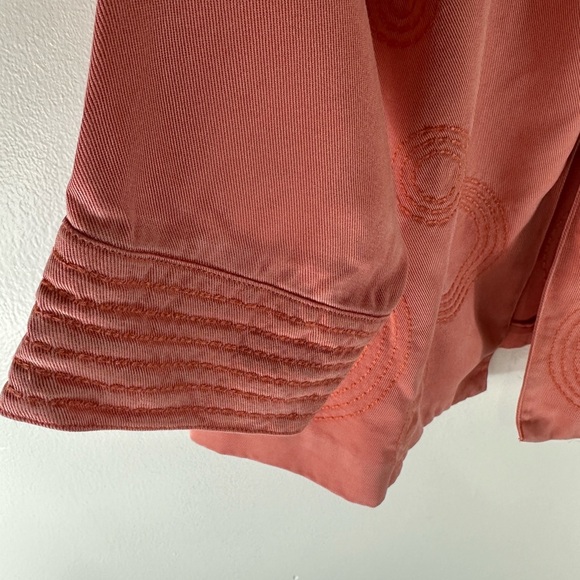 J JILL Embroidered Blazer 100% Tencel One Button Comfy Stylish & Sustainable - Picture 4 of 9